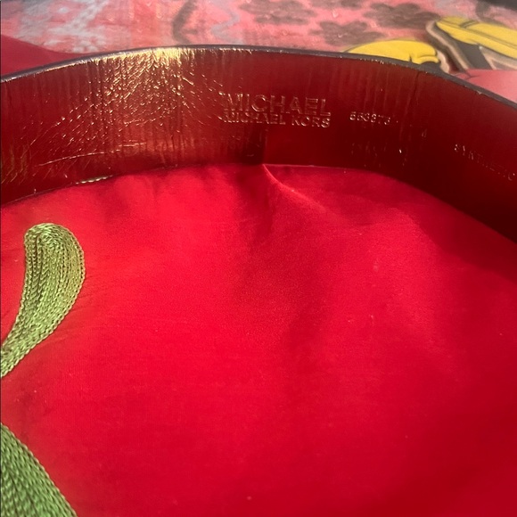 Michael Kors Signature Brown Belt with Silver MK Buckle - Picture 3 of 8